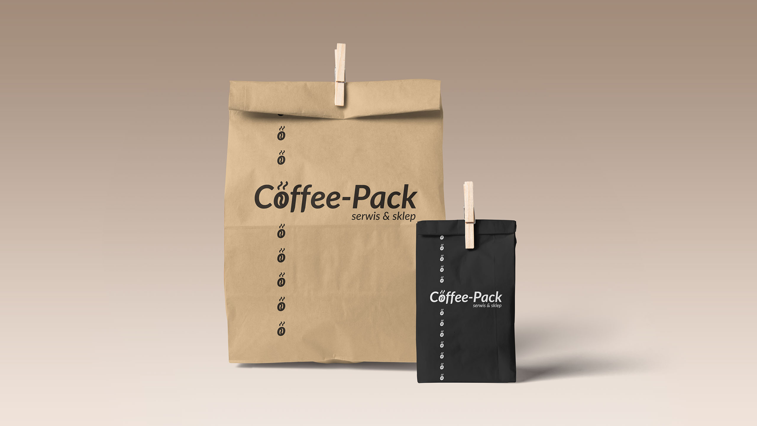 Projekty graficzne wykonane dla firmy Coffee - Pack