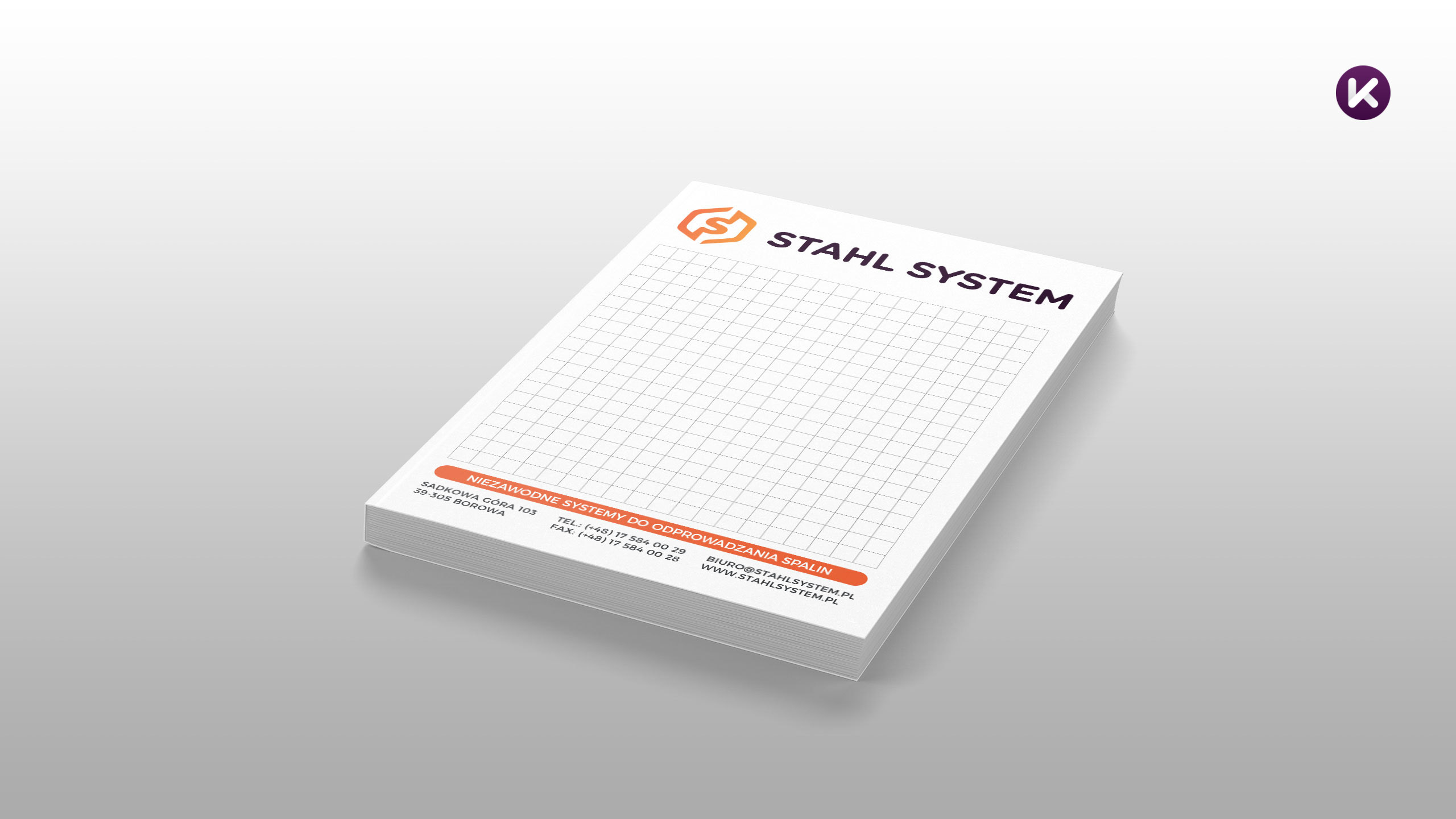 Notes firmowy z logo Stahl System