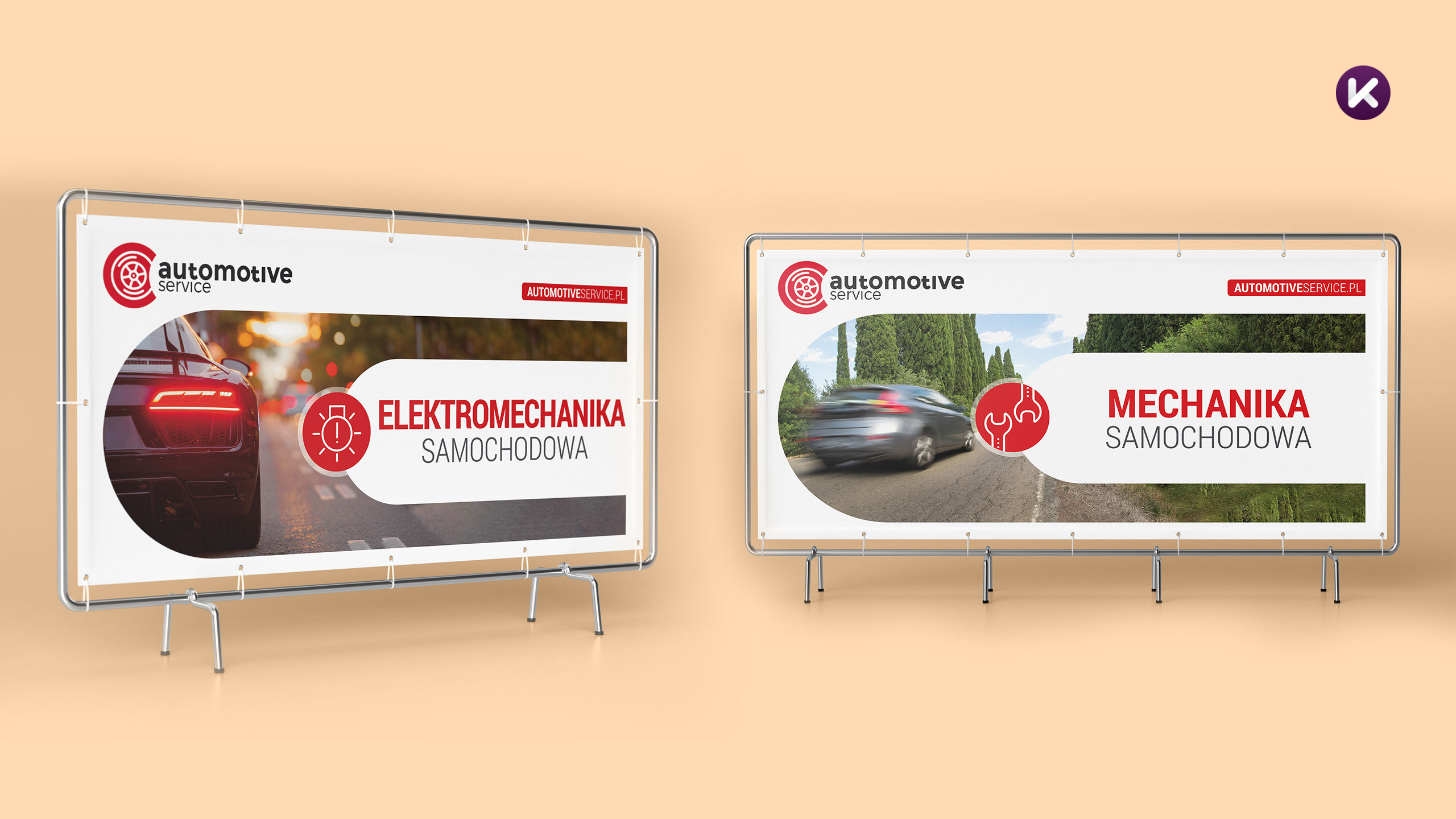 Baner reklamowy Automotive Service - Elektromechanika samochodowa