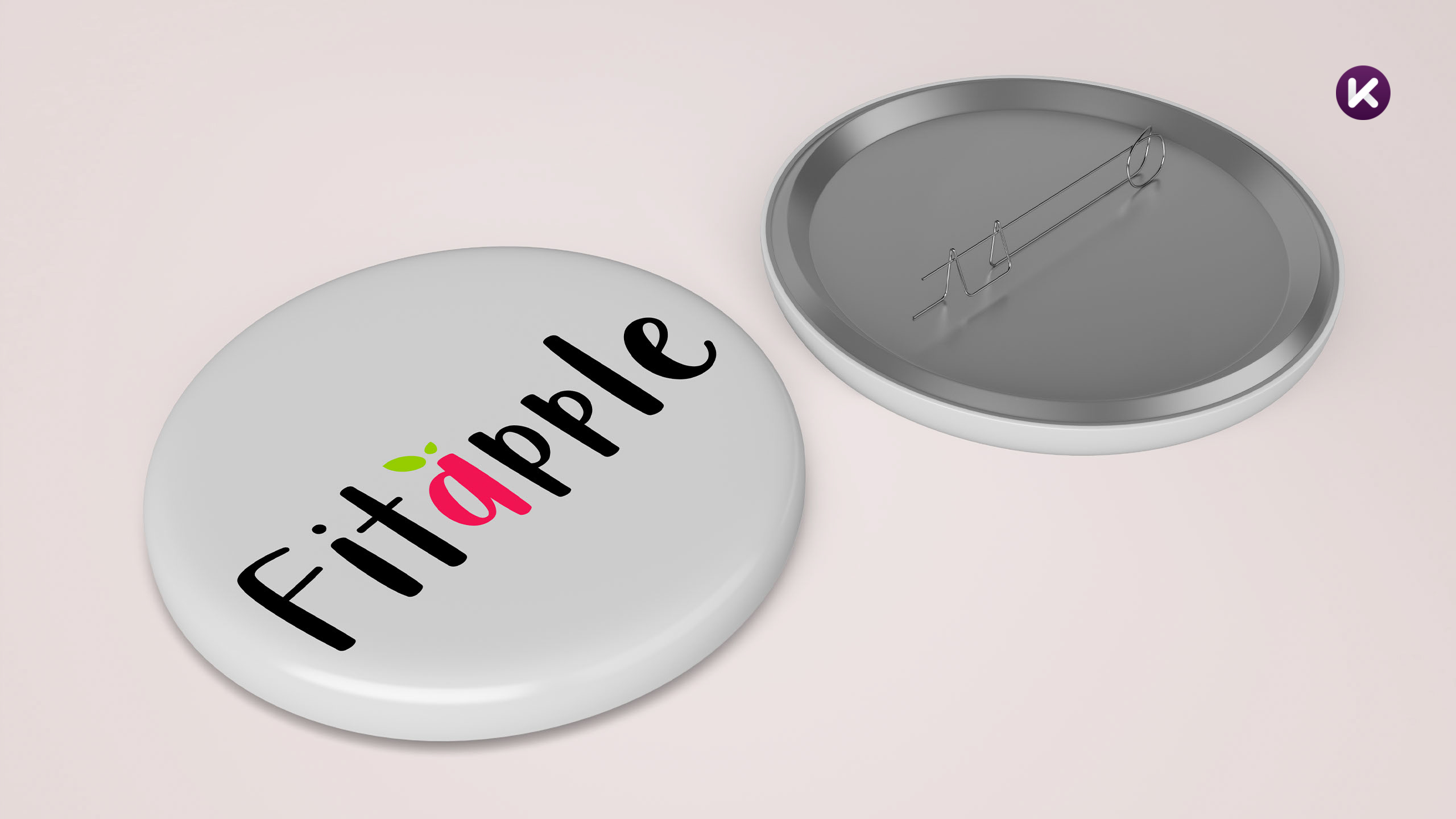 Logo Fitapple na przypince