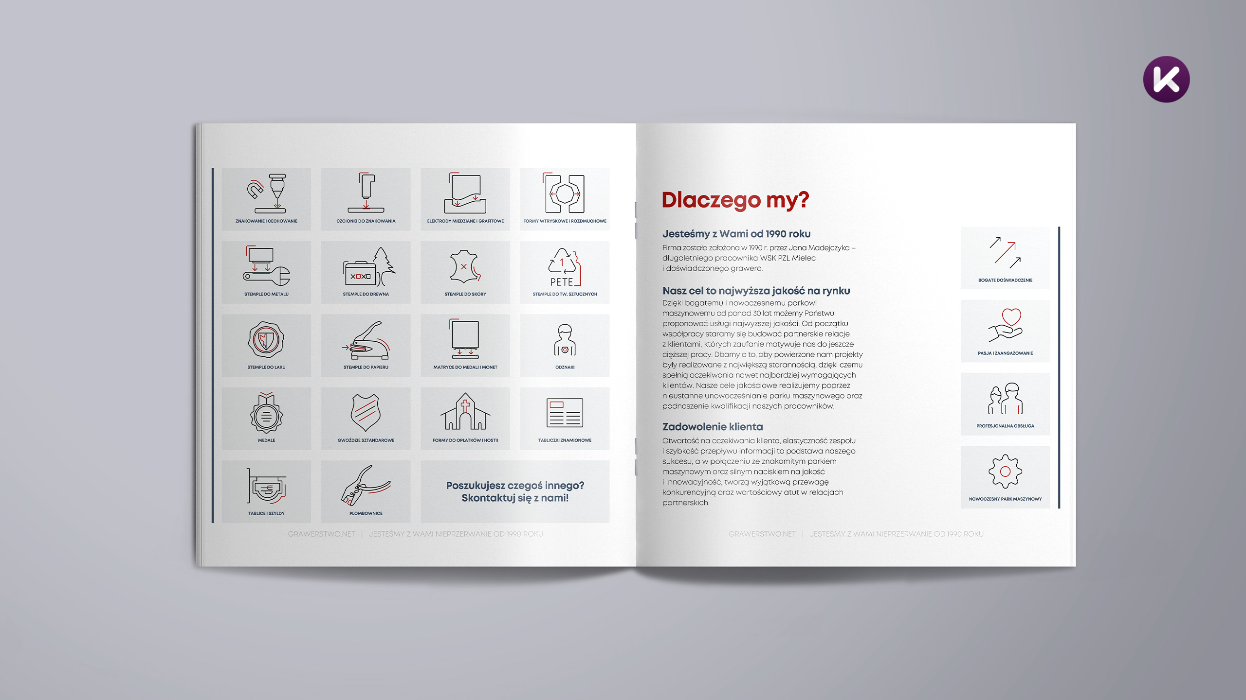 katalog z bogata ofertą firmy Grawerstwo.net