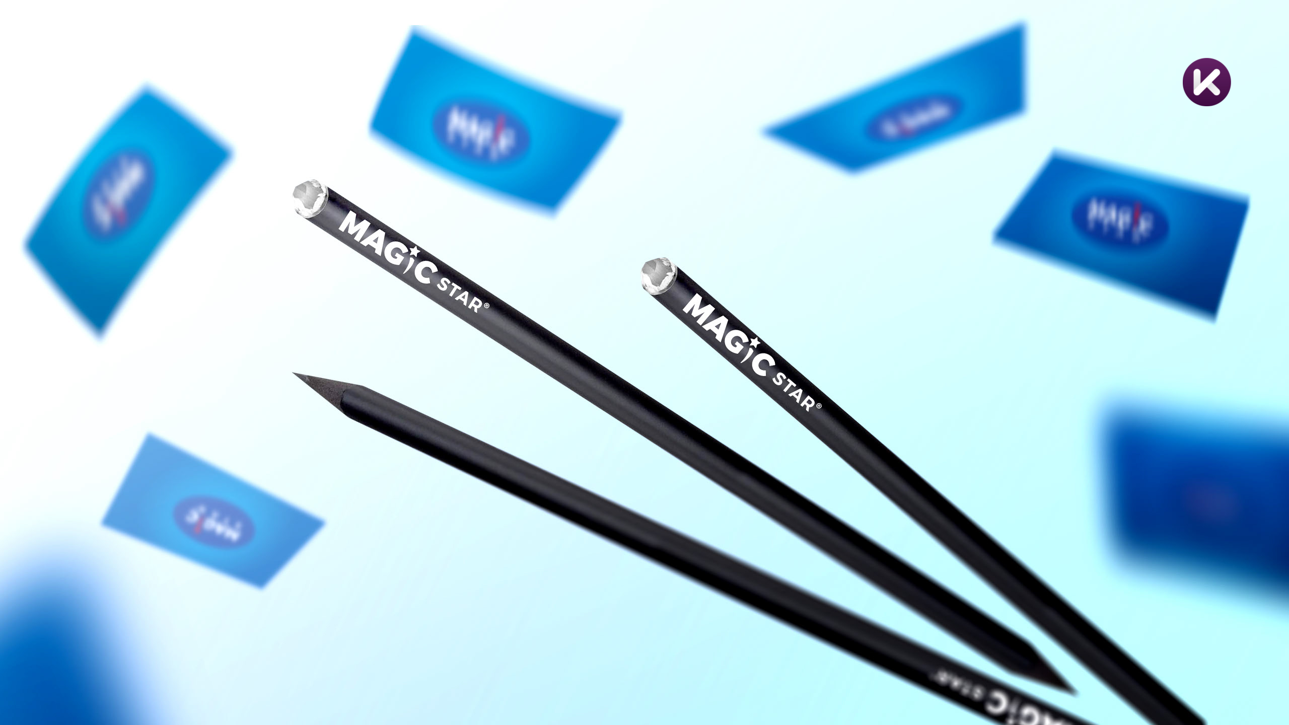 Ołówki z diamentem i logo