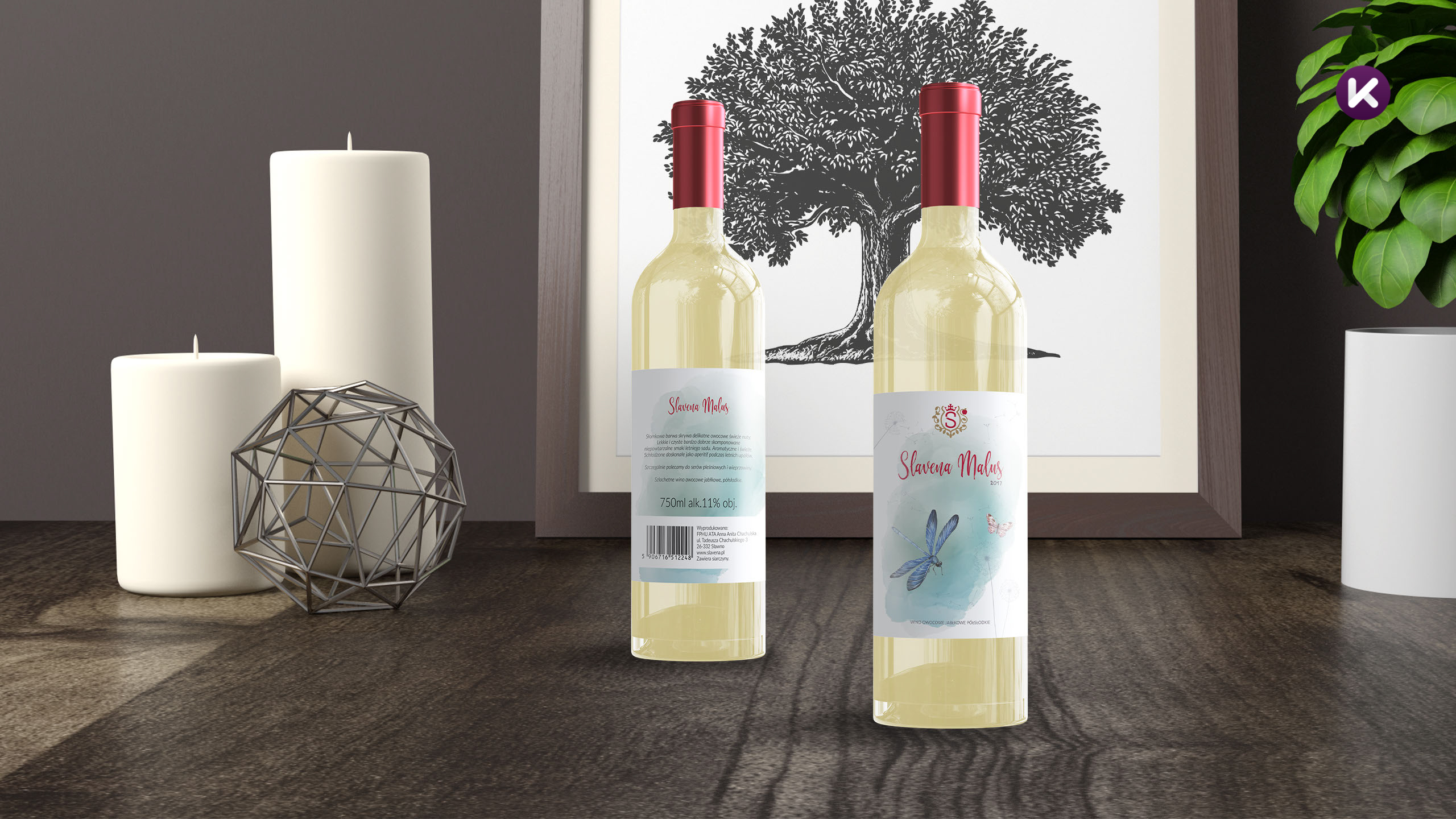 Etykieta Slavena Malus - Majątek Sławno