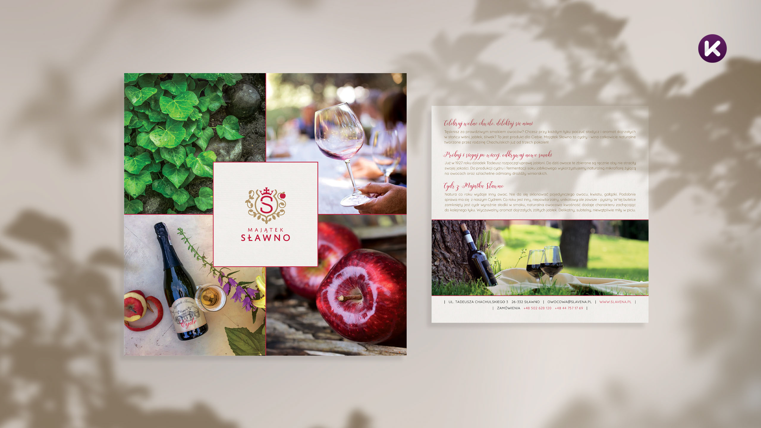 Ulotka - Majątek Sławno