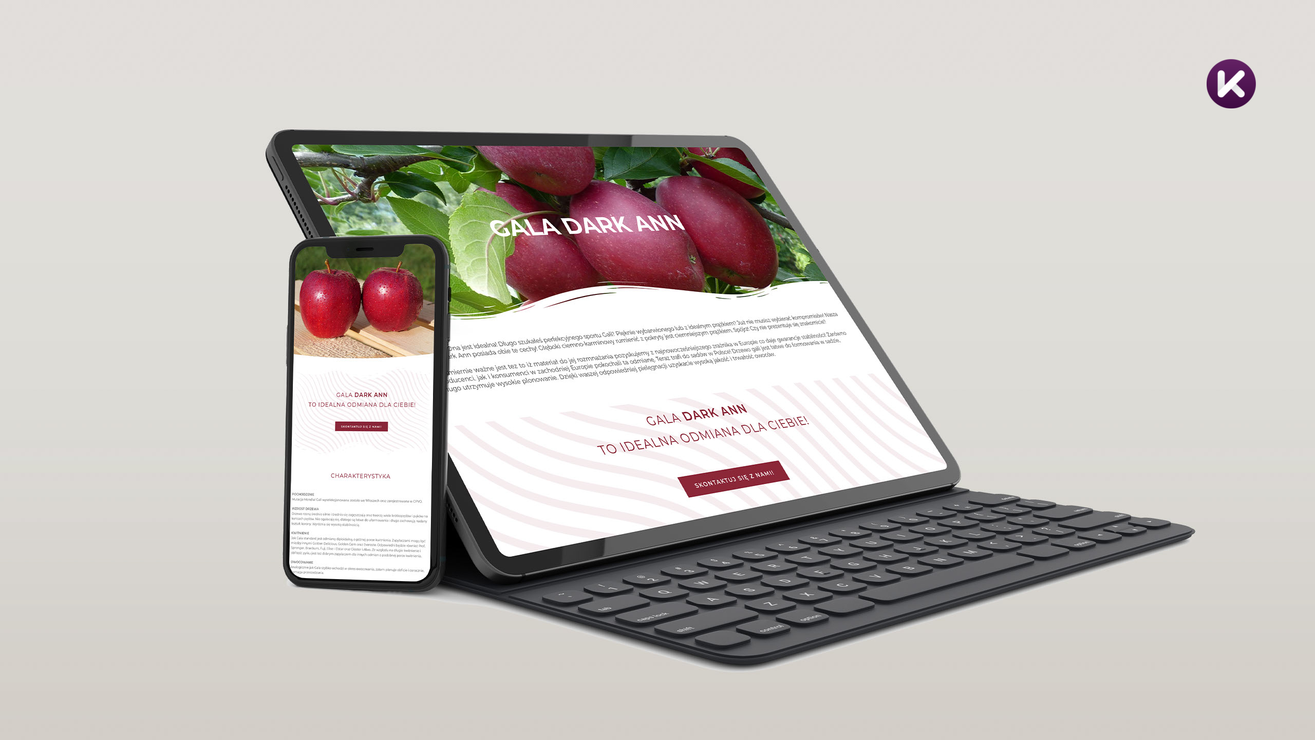 Strona internetowa odmiany Gala Dark ann