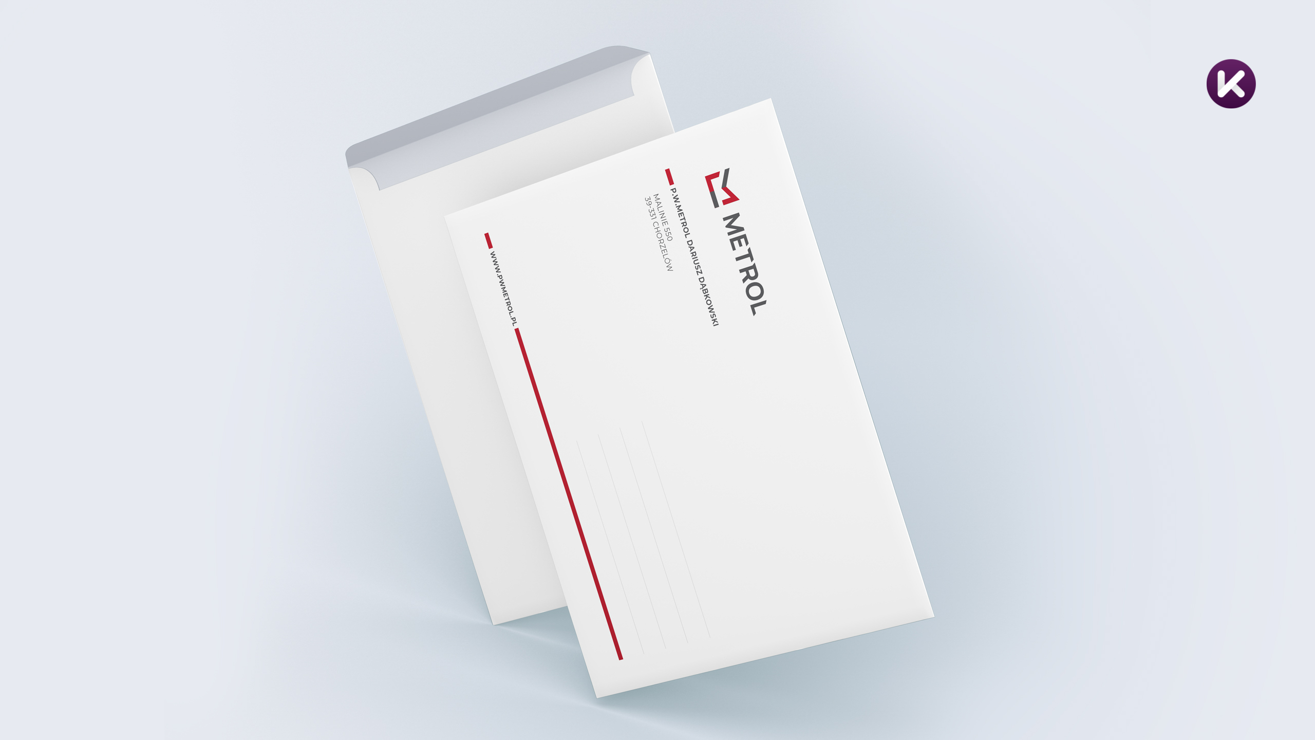 Koperta z nadrukiem, zamykana