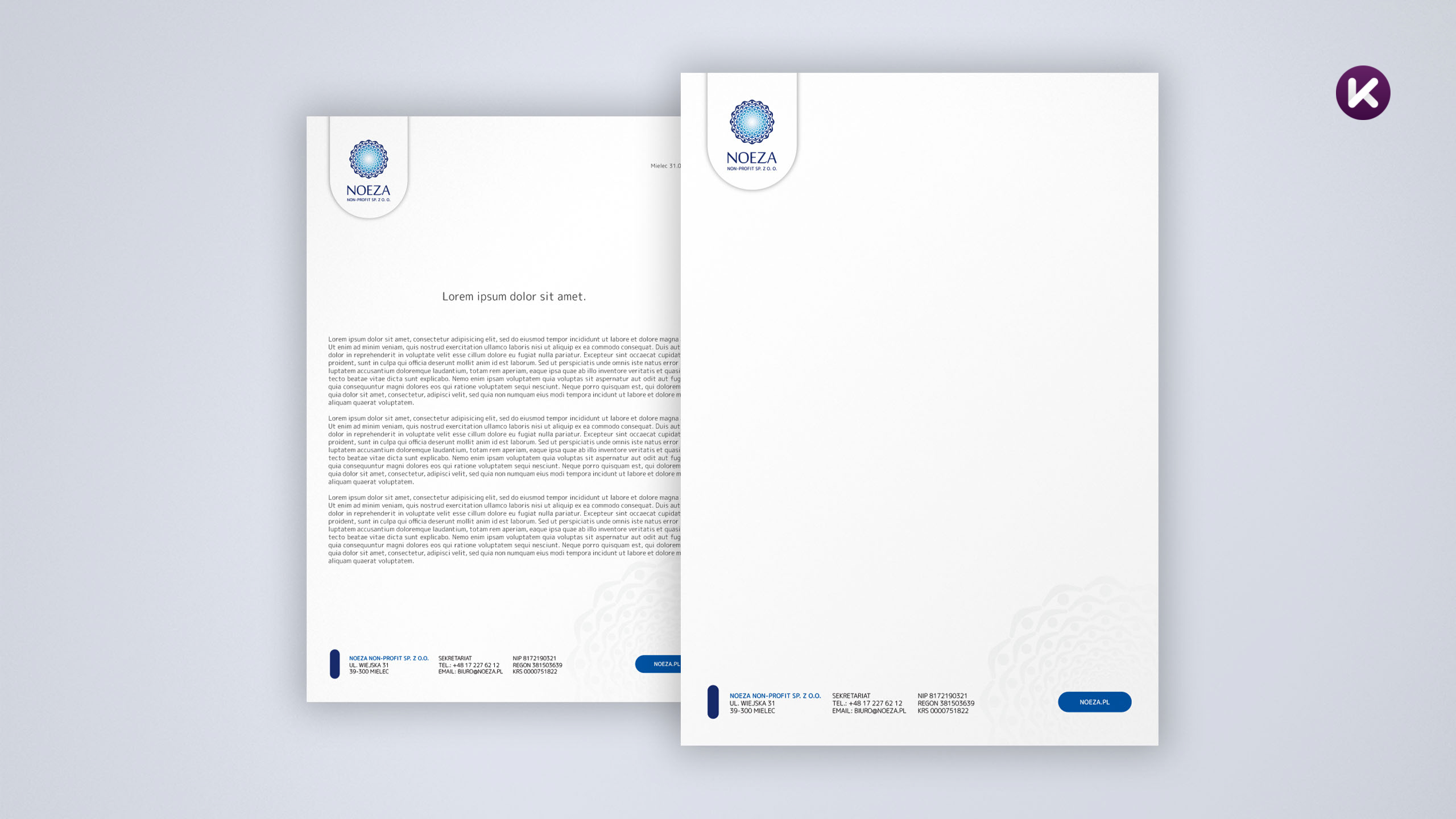 Czysty i przejrzysty projekt graficzny papieru firmowego