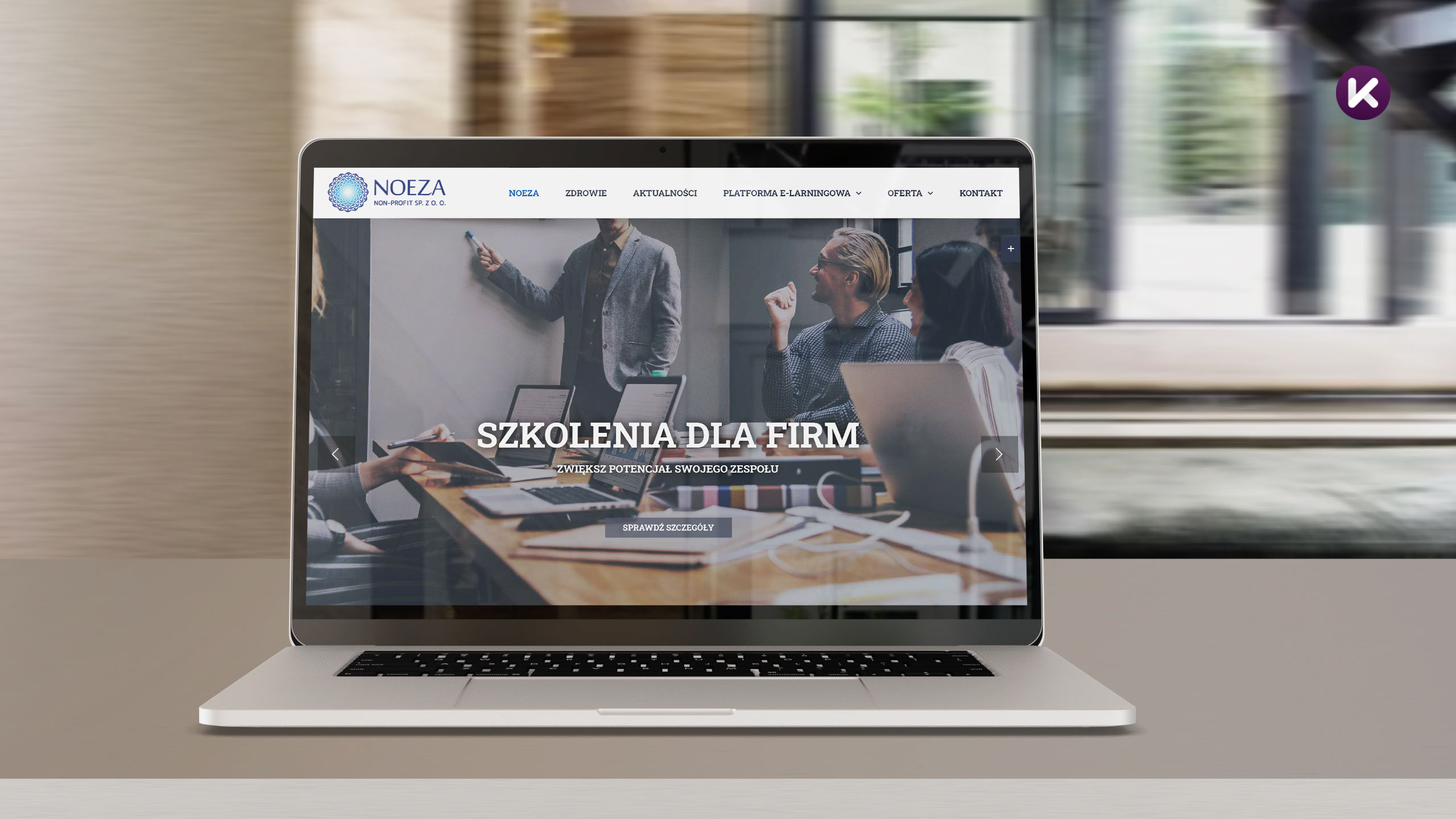 Szkolenia dla firm - Strona internetowa Noeza z Mielca