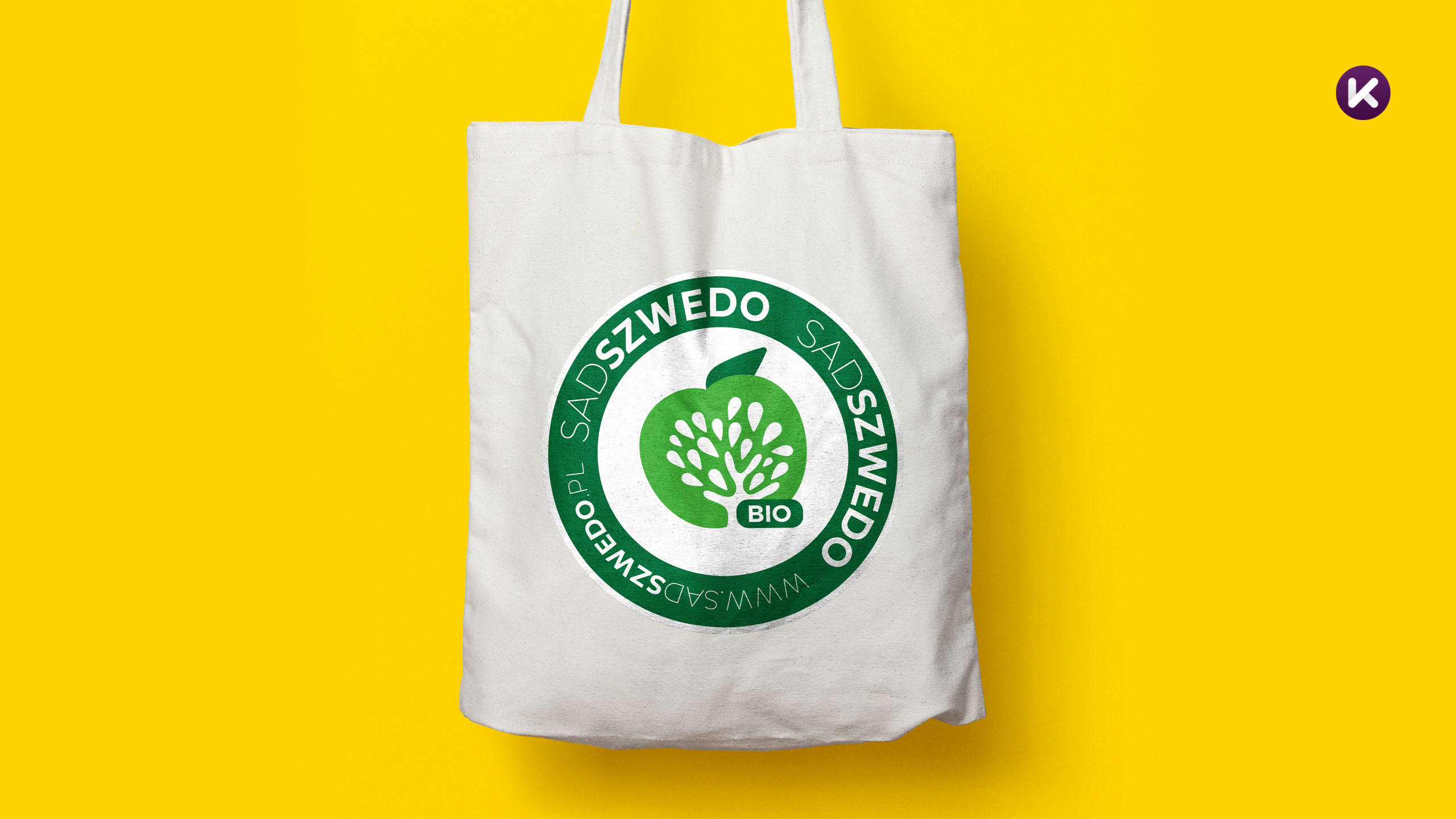 Logo na torbie materiałowej