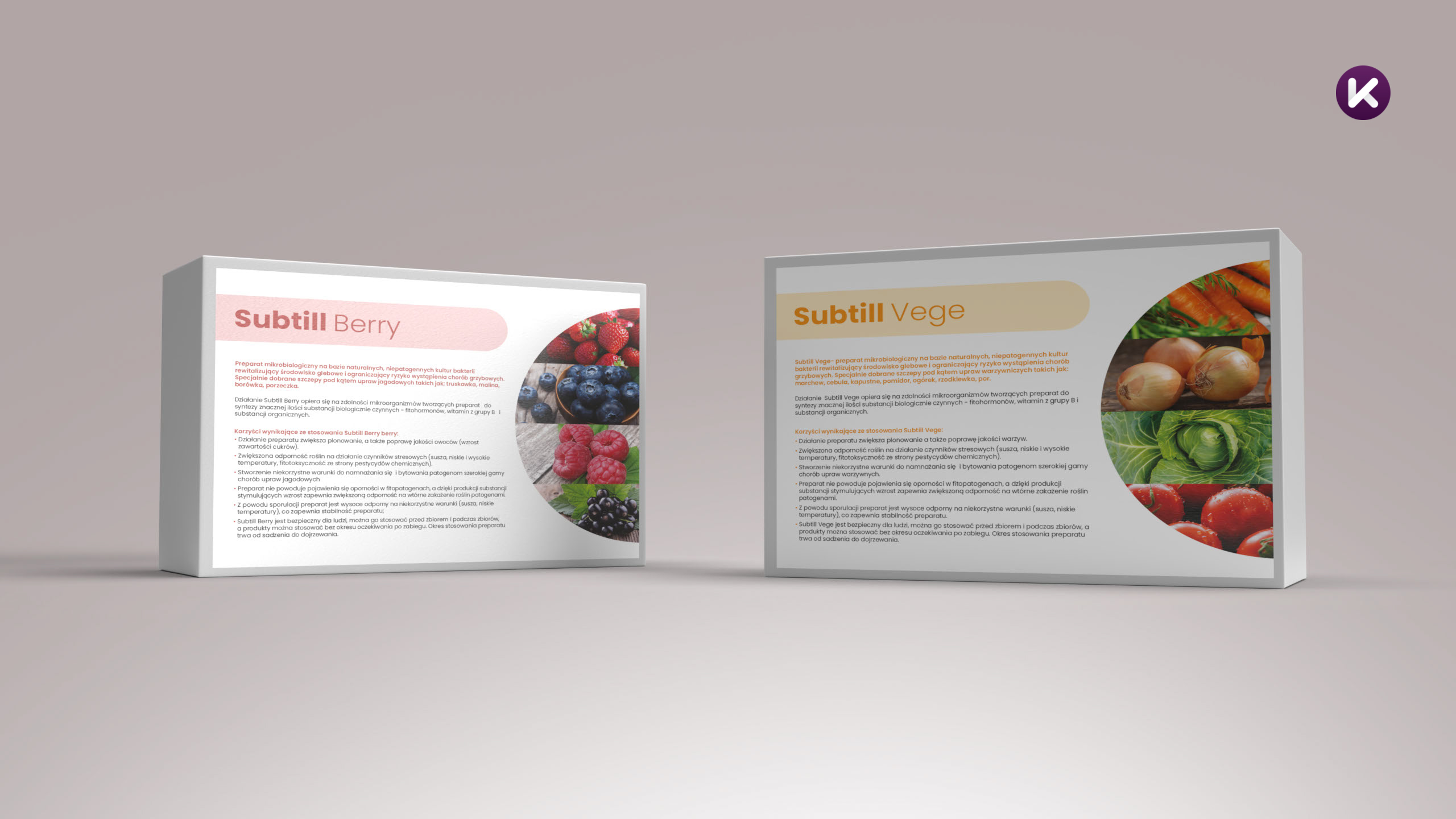 Subtill Berry i Subtill Vege - projekt graficzny etykiety