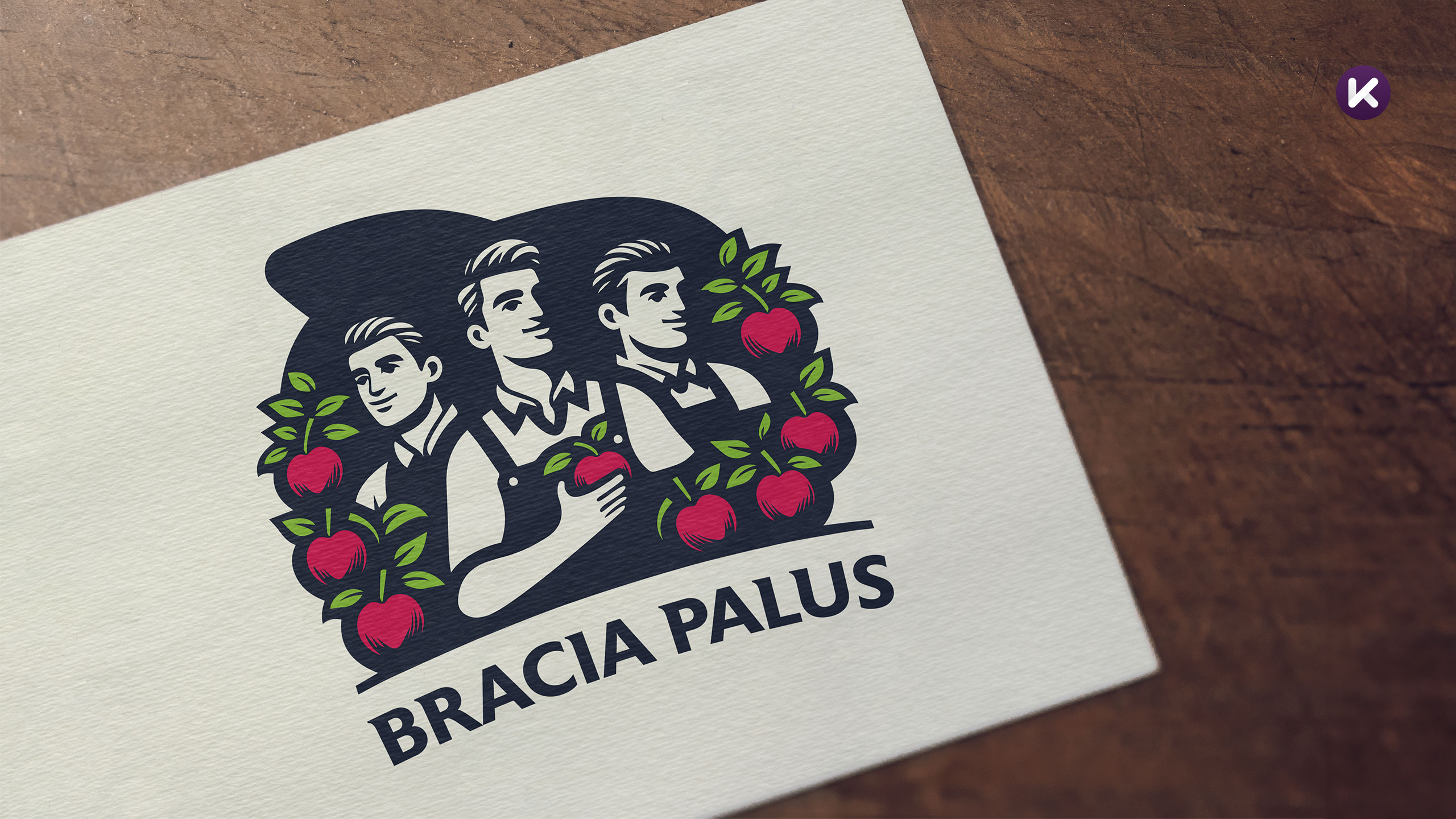 Logo Bracia Palus nadrukowane na kartonie